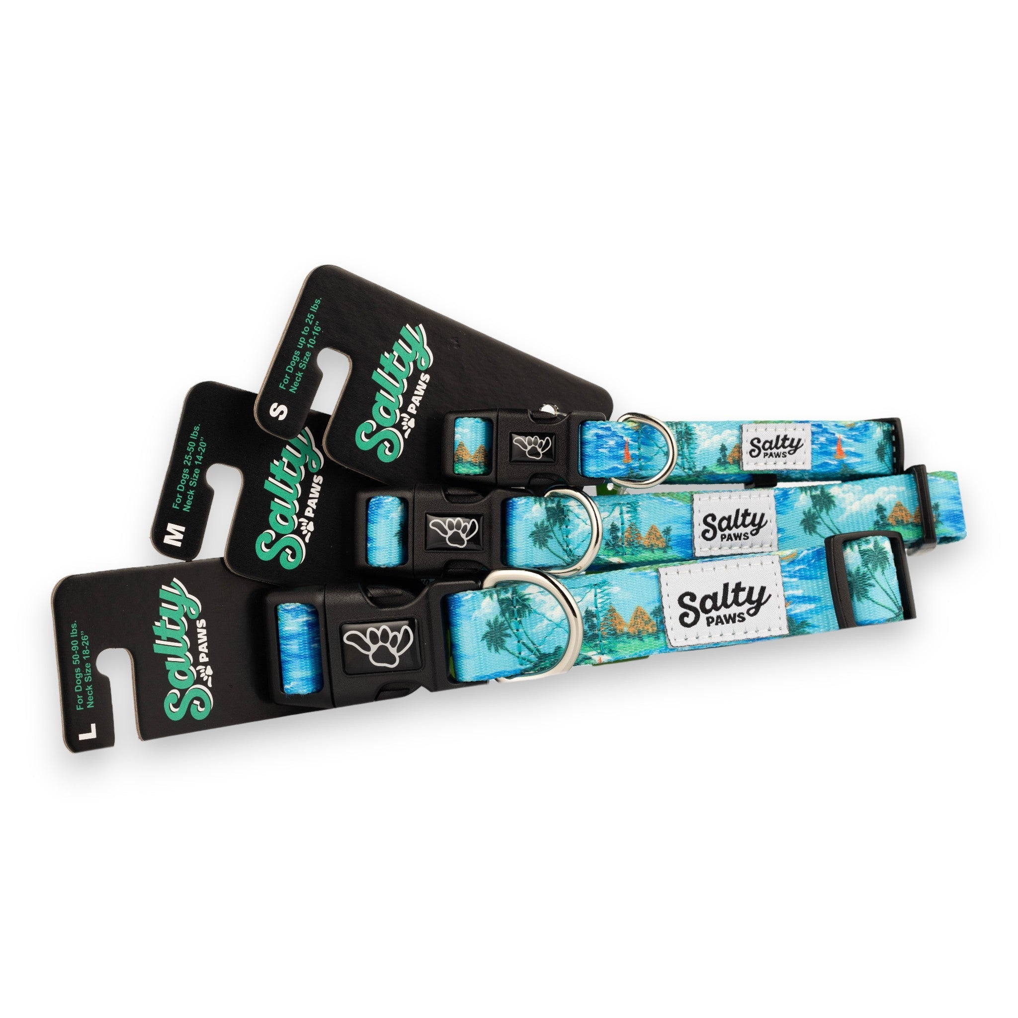 Salty Paws Surfing Dog Collar | Designs for Beach Dogs, Floral, Fishing, Surfing, Hawaiian, TahitianOcean L