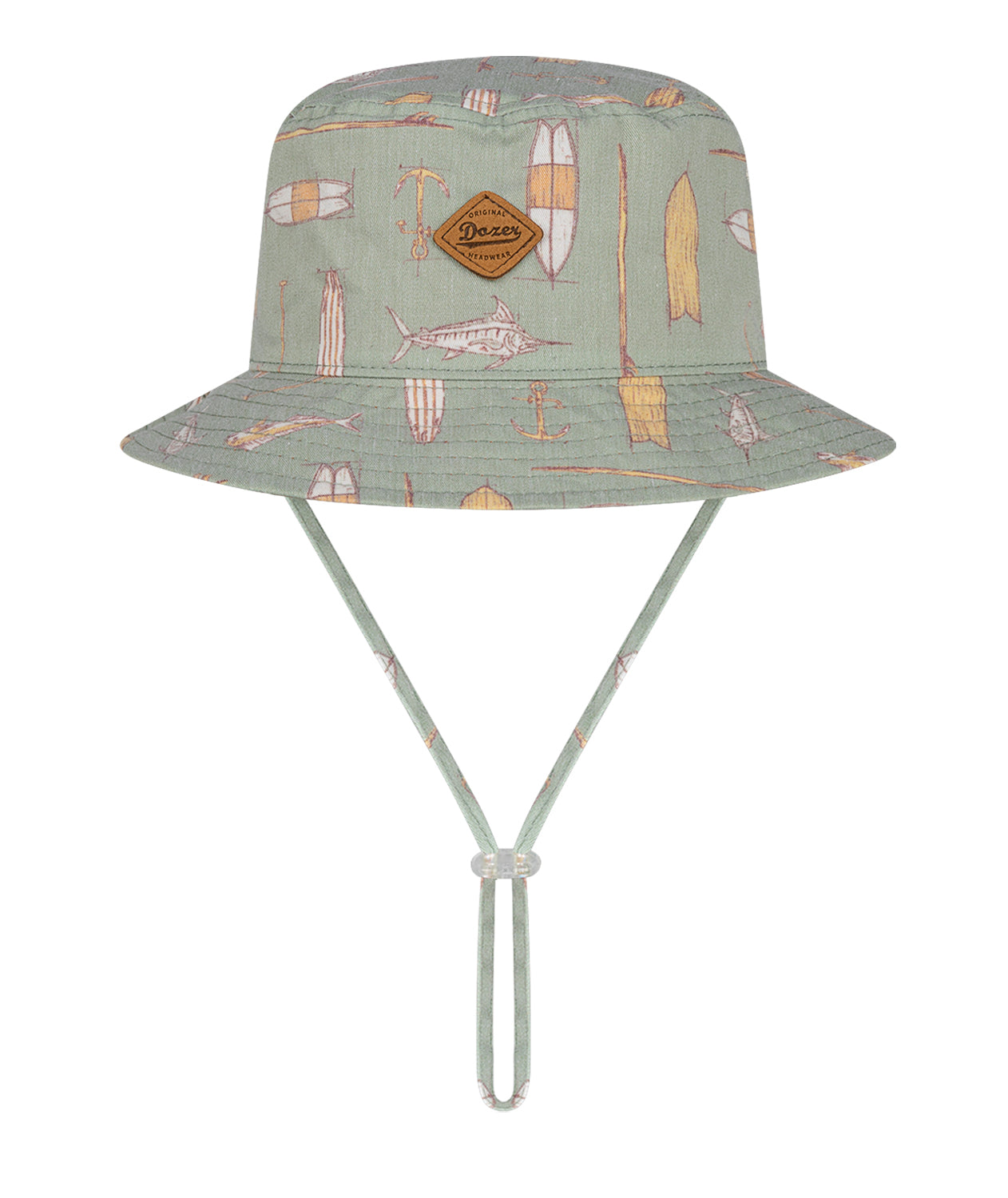 Tank Stream Design Baby Boys Bucket Hat-Lochiel Khaki 12-24
