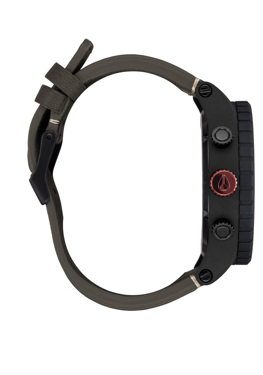 Nixon The 51-30 Chrono Leather Watch 5238-Black-Pumice-Charcoal