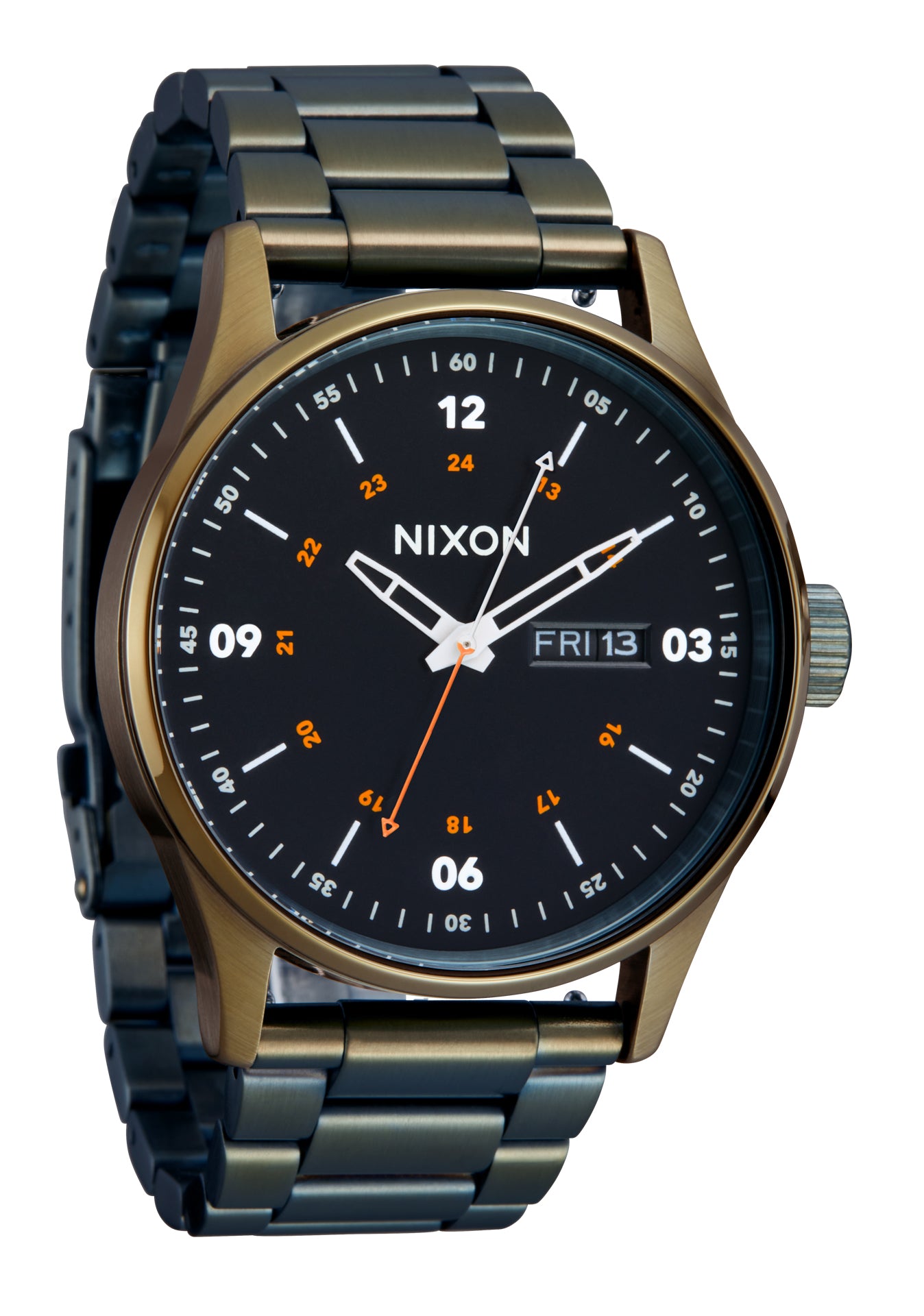 Nixon The Sentry SS Watch 5110-Dark Olive-Black