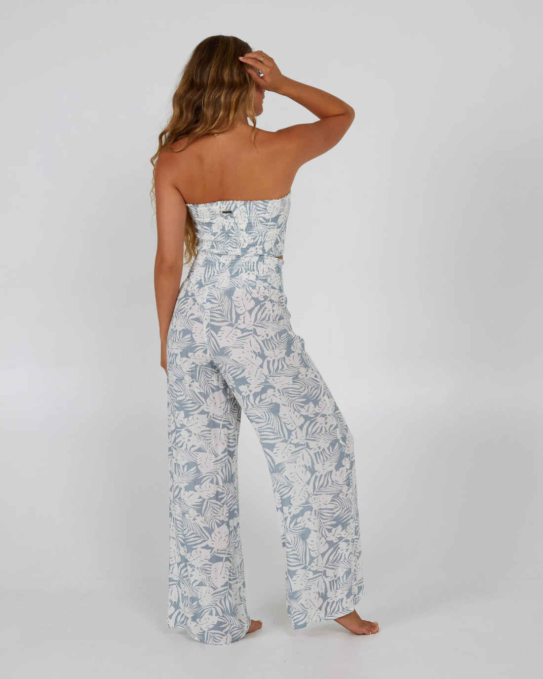 Salty Crew Mainland Smocked Top SeaBlue S