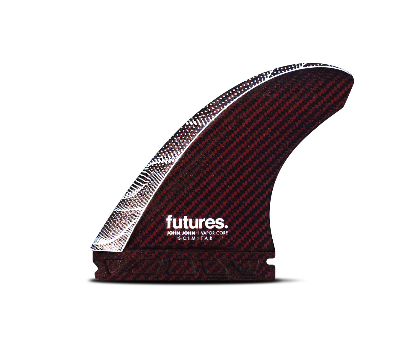 Futures Fins JJF Scimitar Vapor Core Thruster Fin Set Red-Carbon L