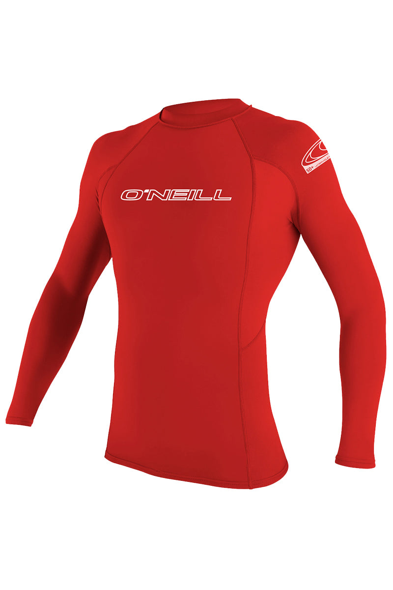 O'Neill Basic Skins L/S Performance Fit RashGuard Red L