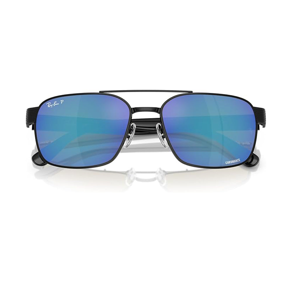 Ray-Ban 3751CH Polarized Sunglasses Black GreyMirrorBlue