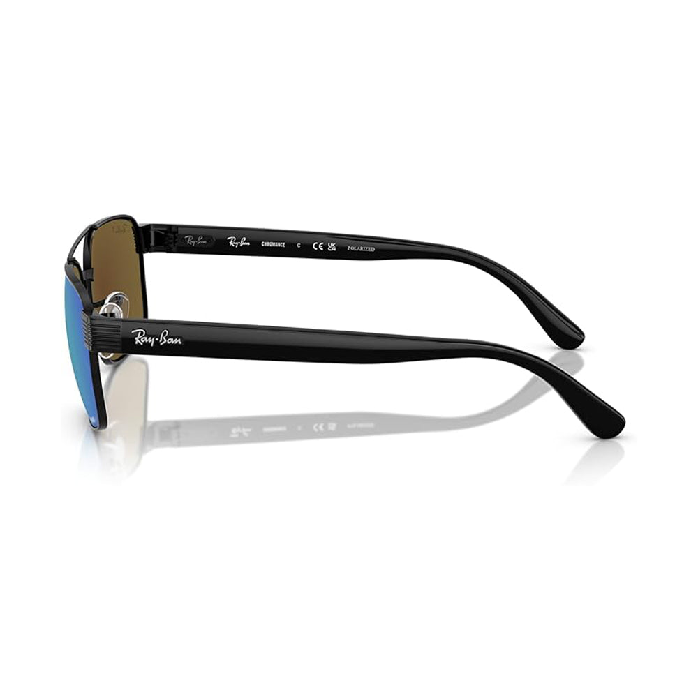 Ray-Ban 3751CH Polarized Sunglasses Black GreyMirrorBlue