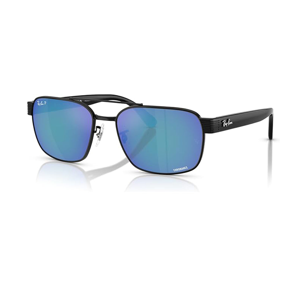 Ray-Ban 3751CH Polarized Sunglasses Black GreyMirrorBlue