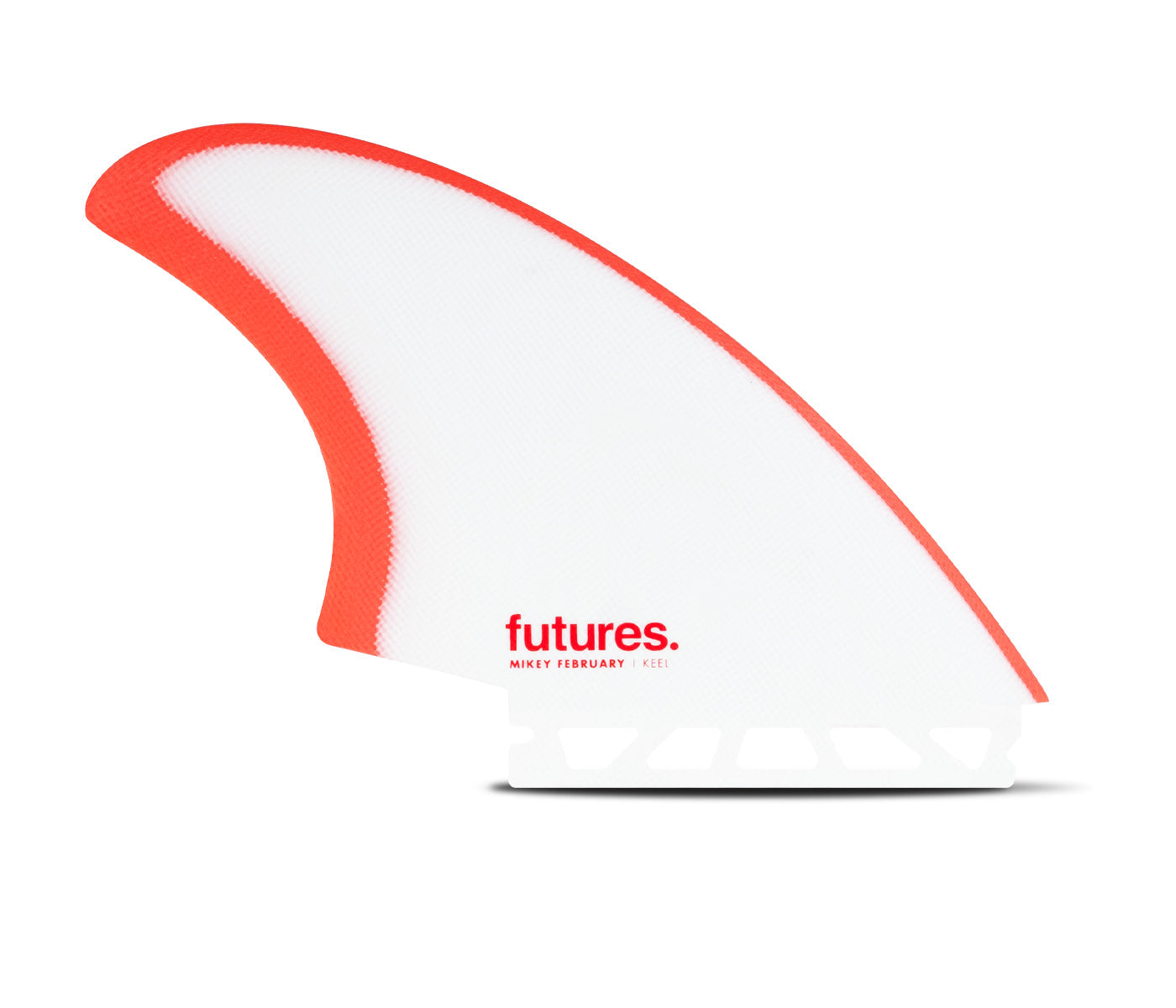 Futures Fins Mikey February Fiberglass Keel Fin Set Red-Grey