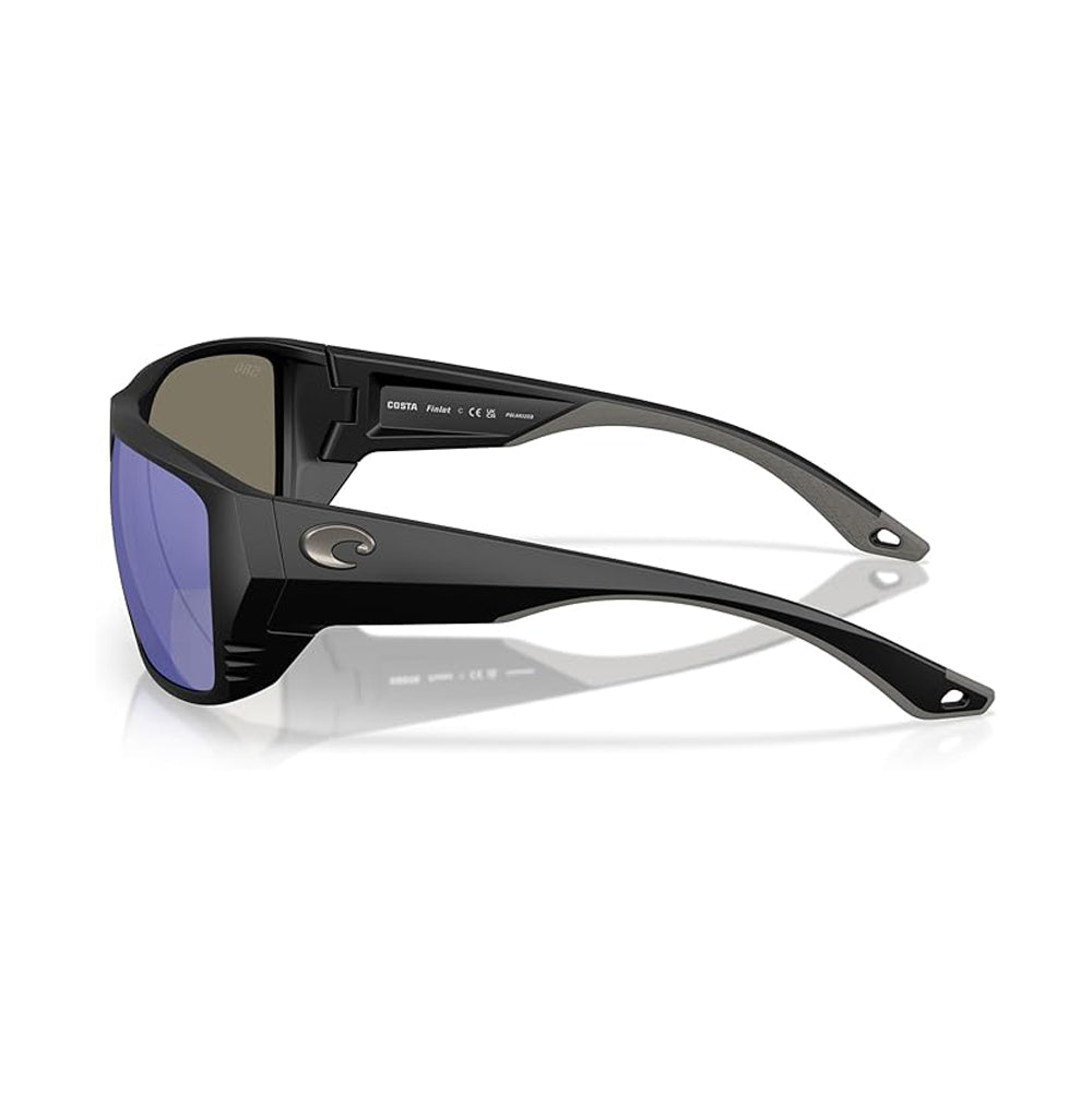 Costa Del Mar Finlet Polarized Sunglasses MatteBlack BlueMirror580G