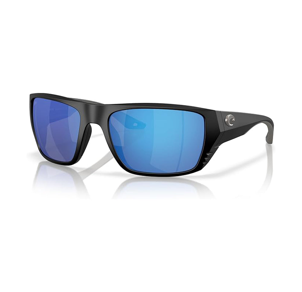 Costa Del Mar Finlet Polarized Sunglasses MatteBlack BlueMirror580G