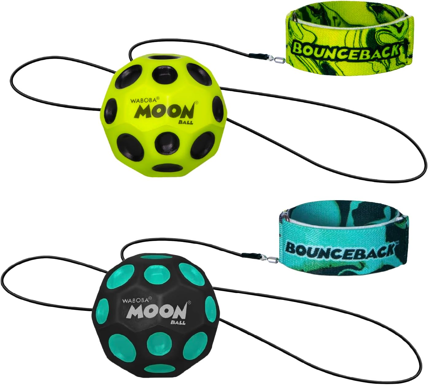 Waboba Bounceback Moonball with Leash Assorted