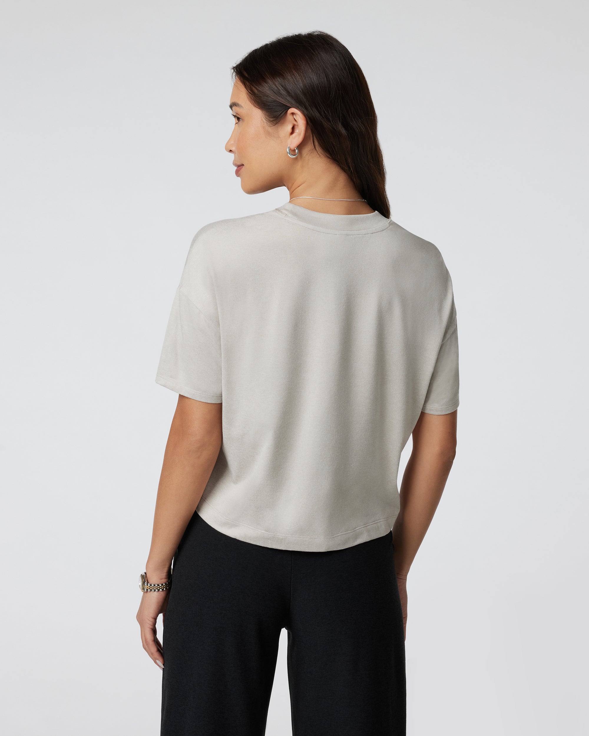 Vuori Women's Energy SS Tee HEE-EcruHeather L