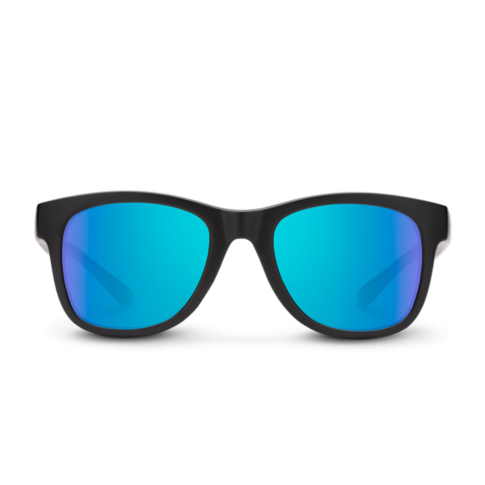 SunCloud Leeway Polarized Sunglasses MatteBlack BlueMirror