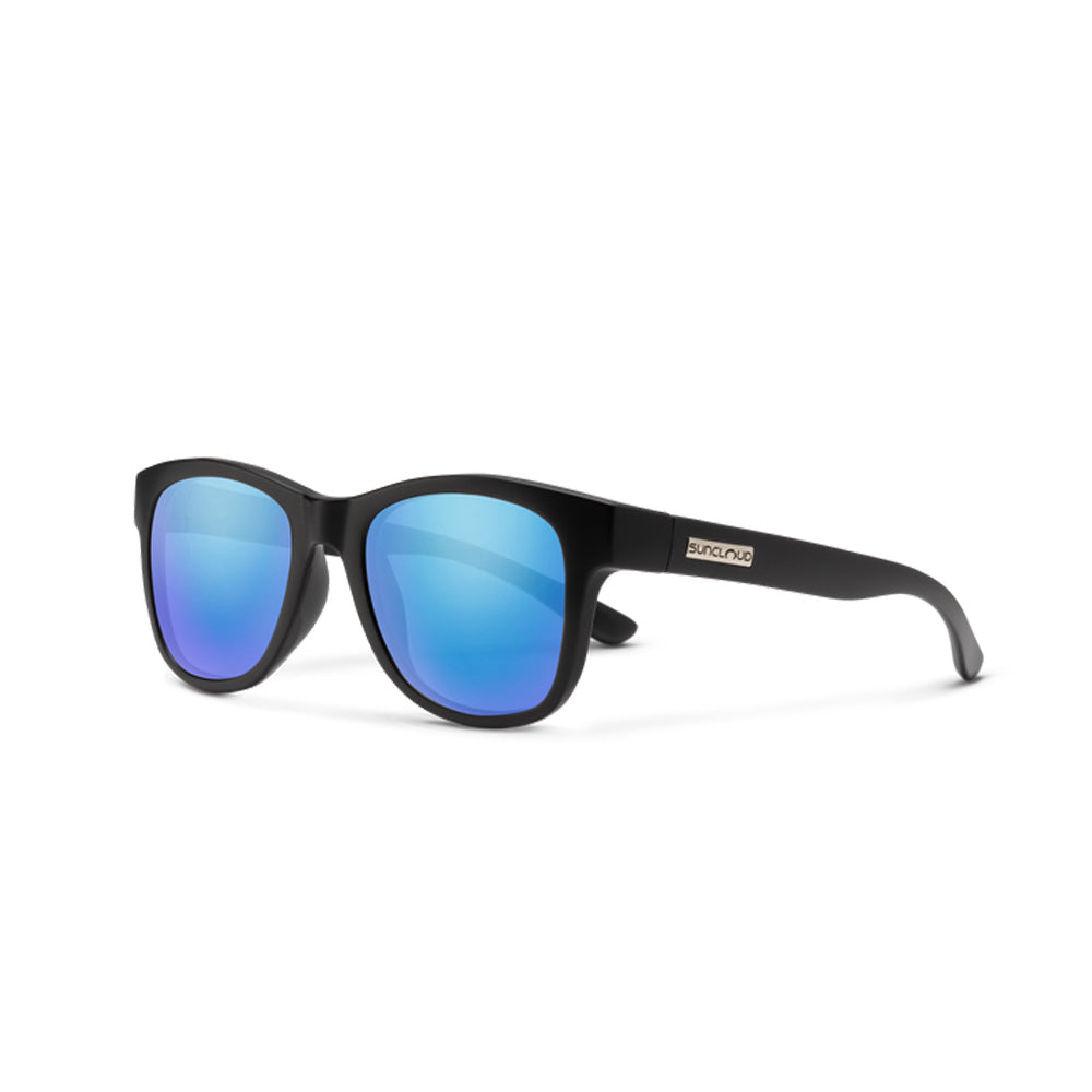 SunCloud Leeway Polarized Sunglasses MatteBlack BlueMirror