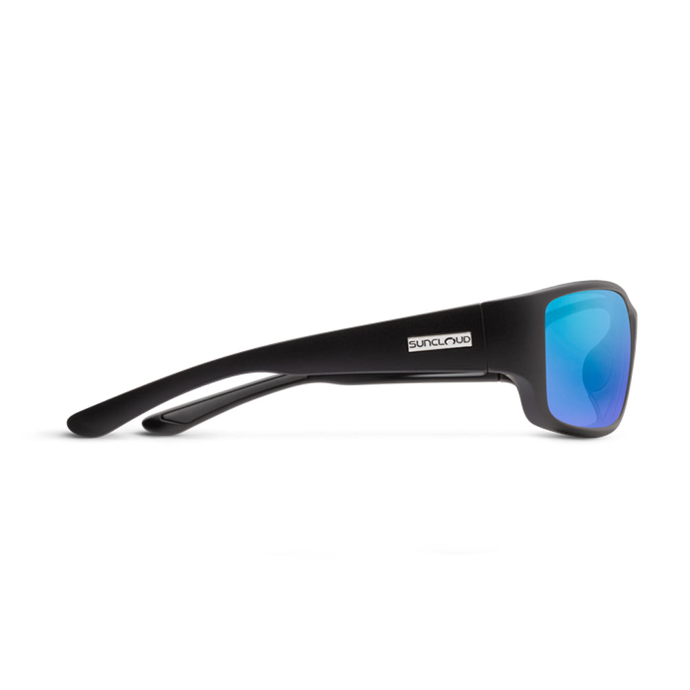 SunCloud Hull Polarized Sunglasses MatteBlack BlueMirror