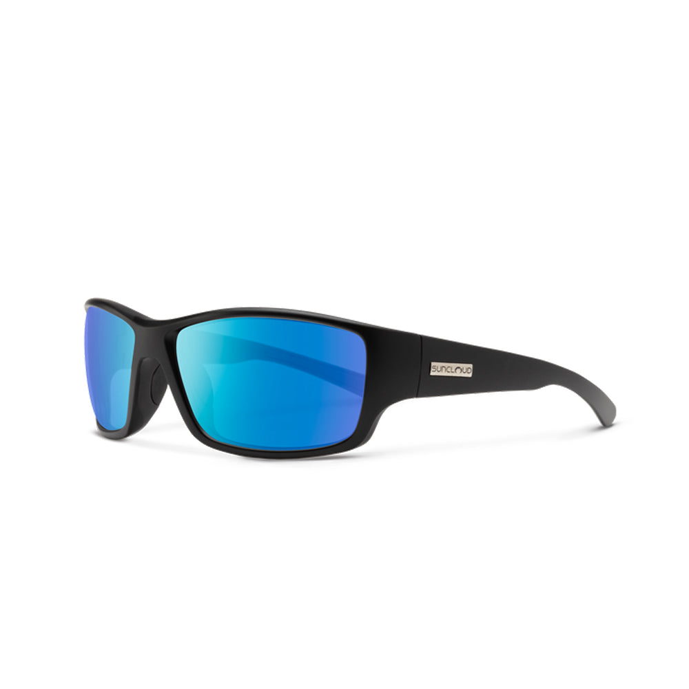 SunCloud Hull Polarized Sunglasses MatteBlack BlueMirror