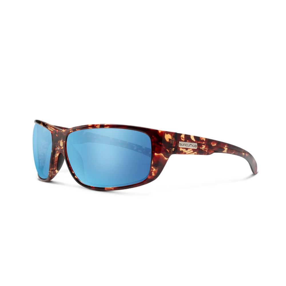 Sun Cloud Milestone Polarized Sunglasses Tortoise AquaMirror Wrap