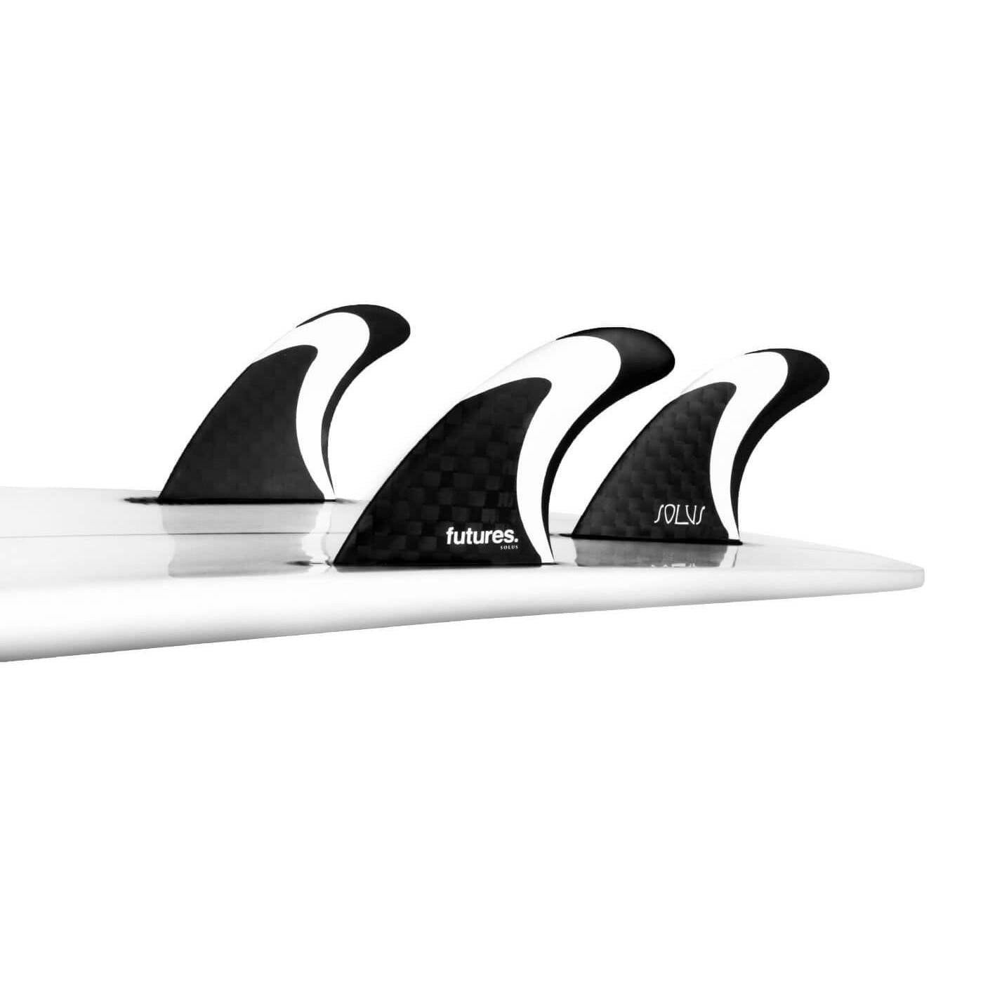 Futures Fins Solus Blackstix Thruster Fin Set Black-White M