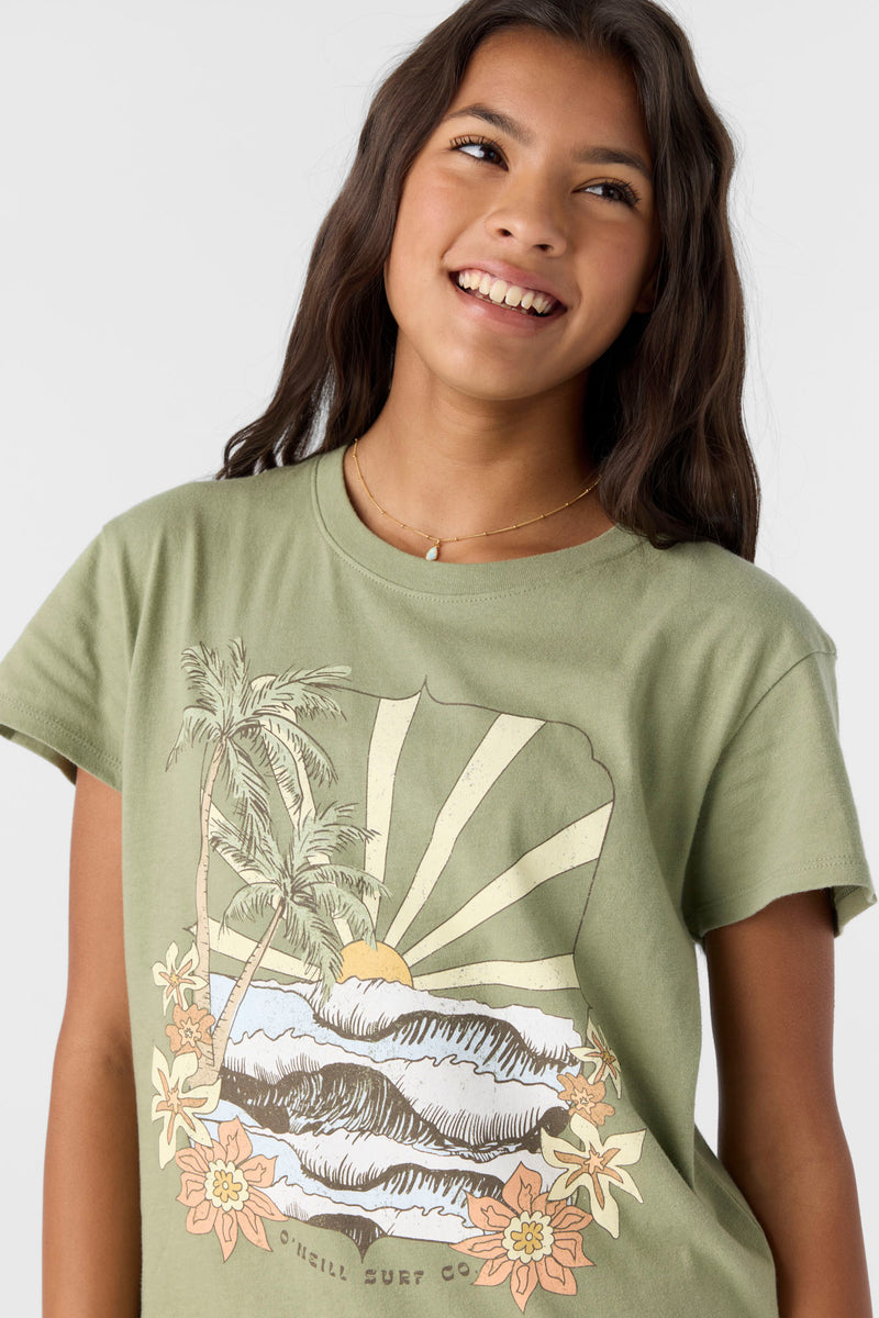 O'neill Girls Tropical Swell SS Tee OGN M