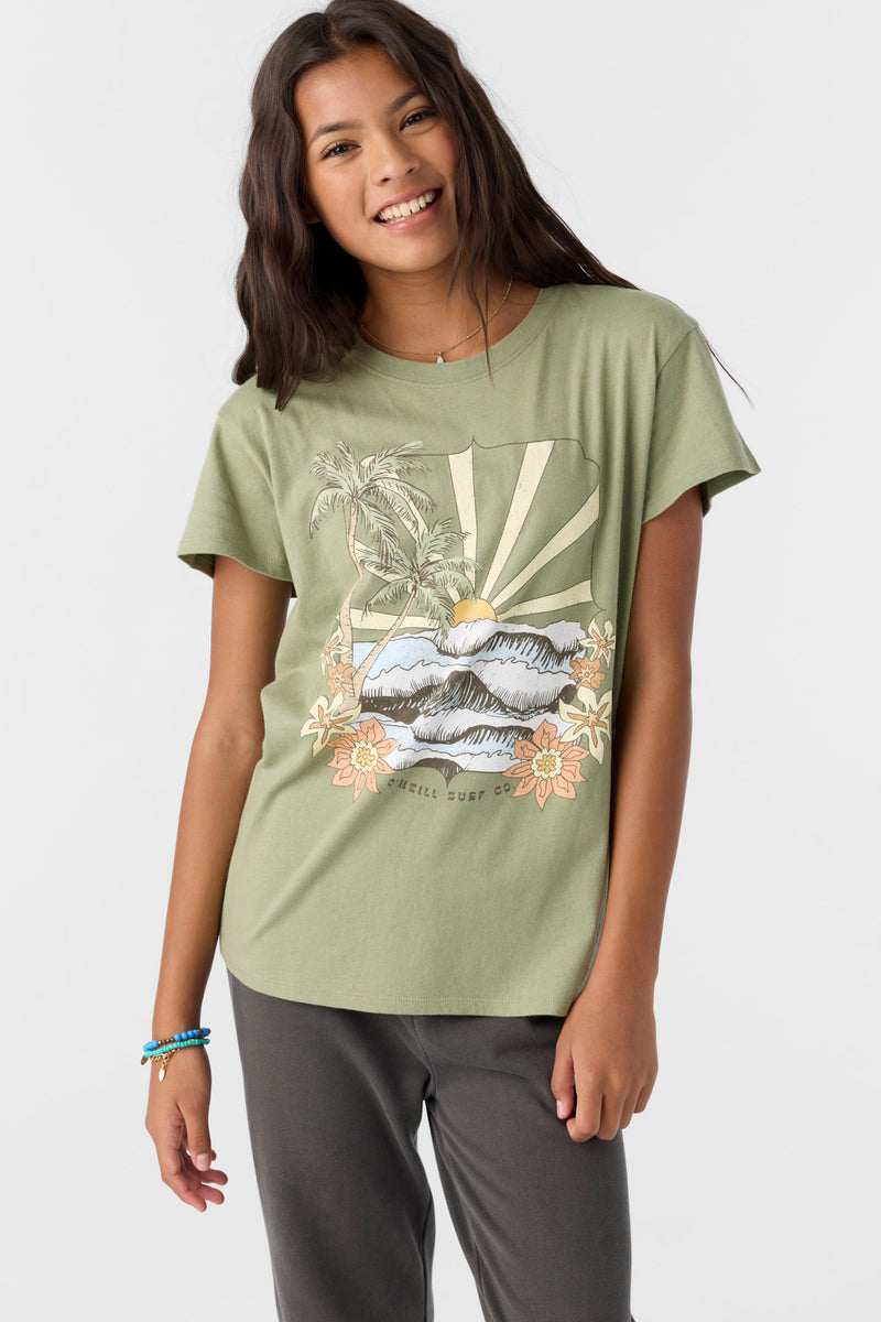 O'neill Girls Tropical Swell SS Tee OGN XL