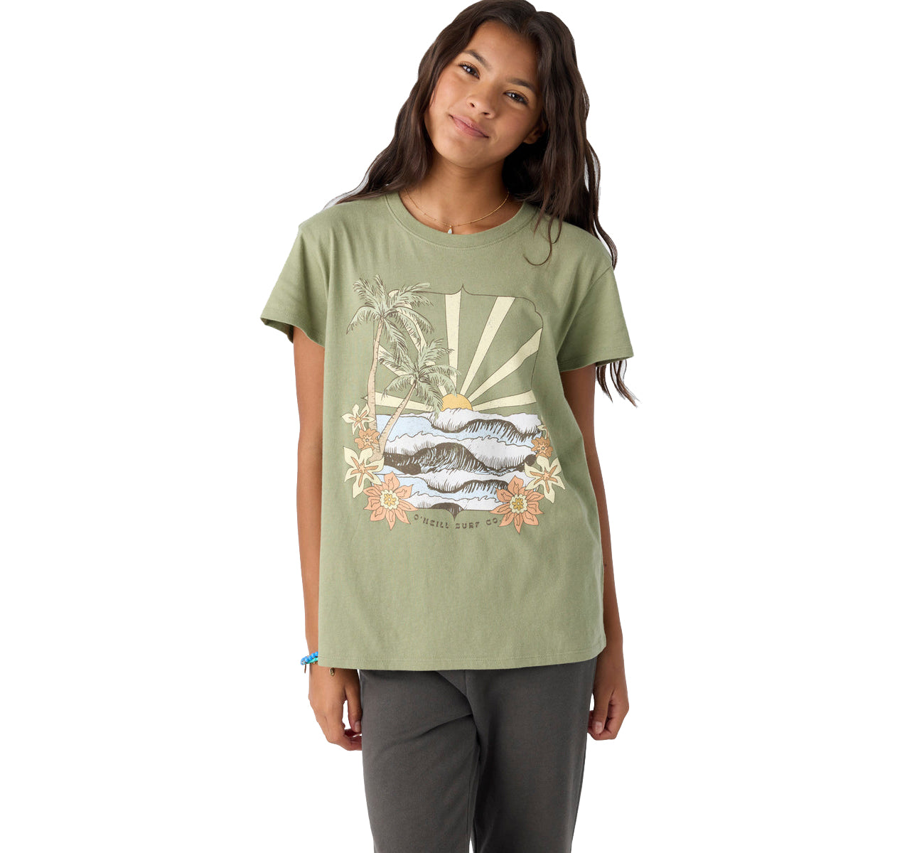 O'neill Girls Tropical Swell SS Tee OGN L
