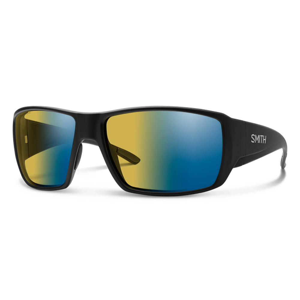 Smith Guides Choice Polarized Sunglasses MatteBlack YLBlue ChromapopGlass