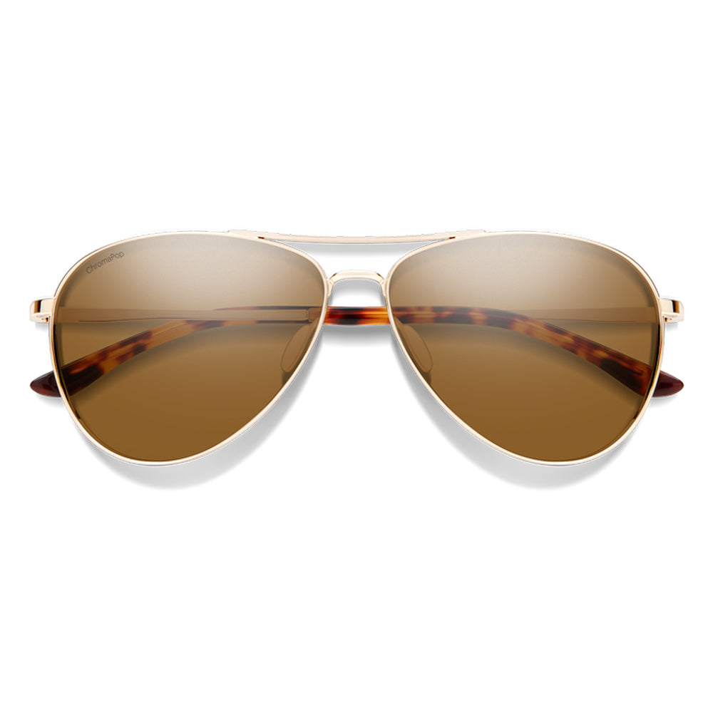 Smith Langley 2 Polarized Sunglasses Gold PCCPBrown Aviator