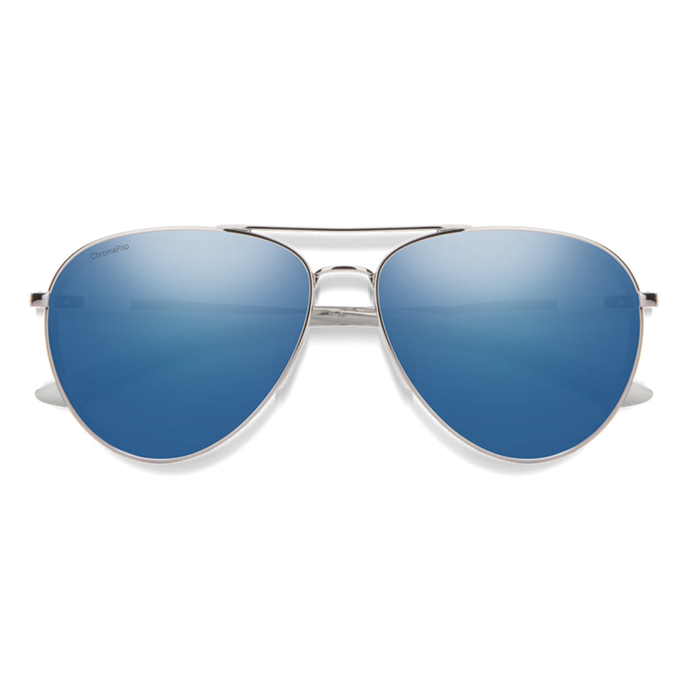 Smith Layback Polarized Sunglasses Silver BlueMirror