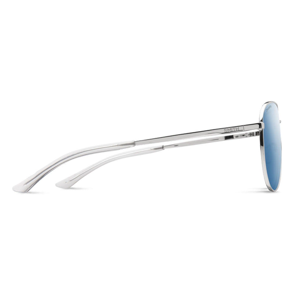 Smith Layback Polarized Sunglasses Silver BlueMirror