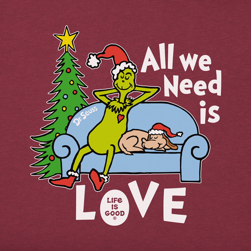Life Is Good LS Crusher tee Grinch and Max W CraRed L