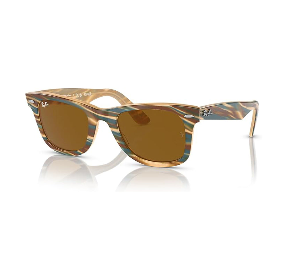 Ray-Ban Wayfarer Photo Sunglasses StripedBrown Brown