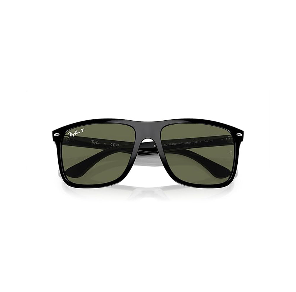 Ray-ban Boyfriend Two Polarized Sunglasses Black Green