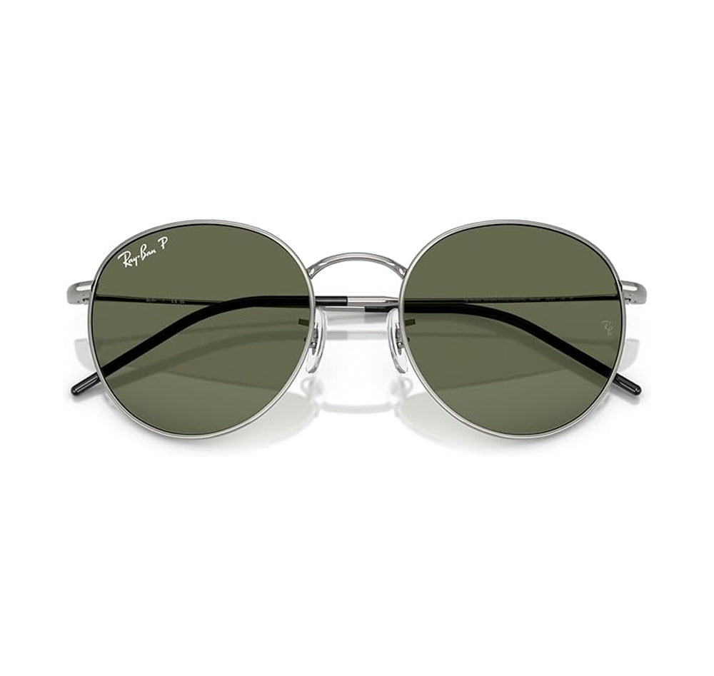 Ray-Ban Round Reverse Polarized Sunglasses Gunmetal DkGreen