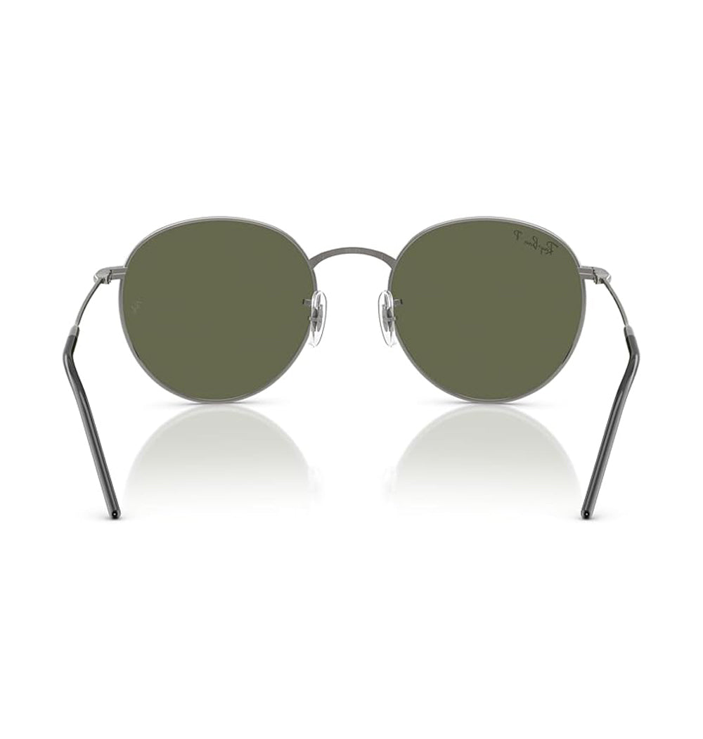 Ray-Ban Round Reverse Polarized Sunglasses Gunmetal DkGreen
