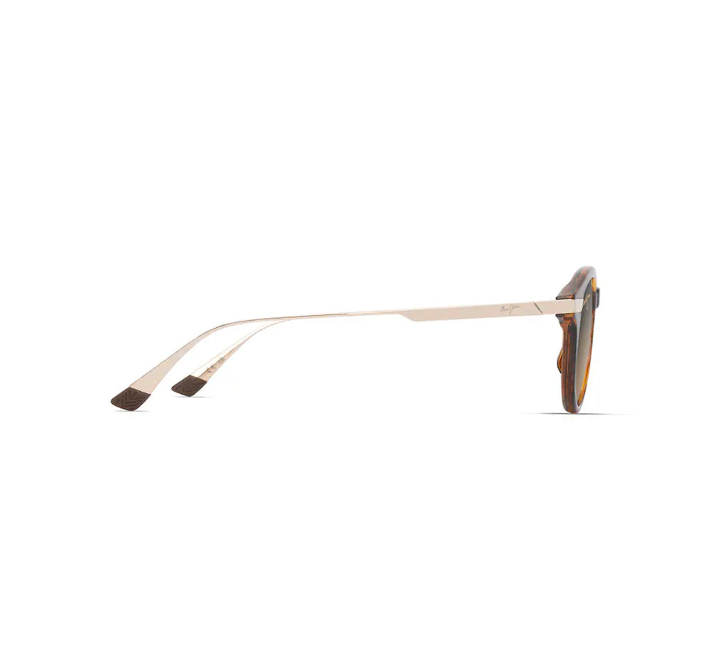 Maui Jim Momi Polarized Sunglasses ShinyDkHavanw/Gold HCLBronze