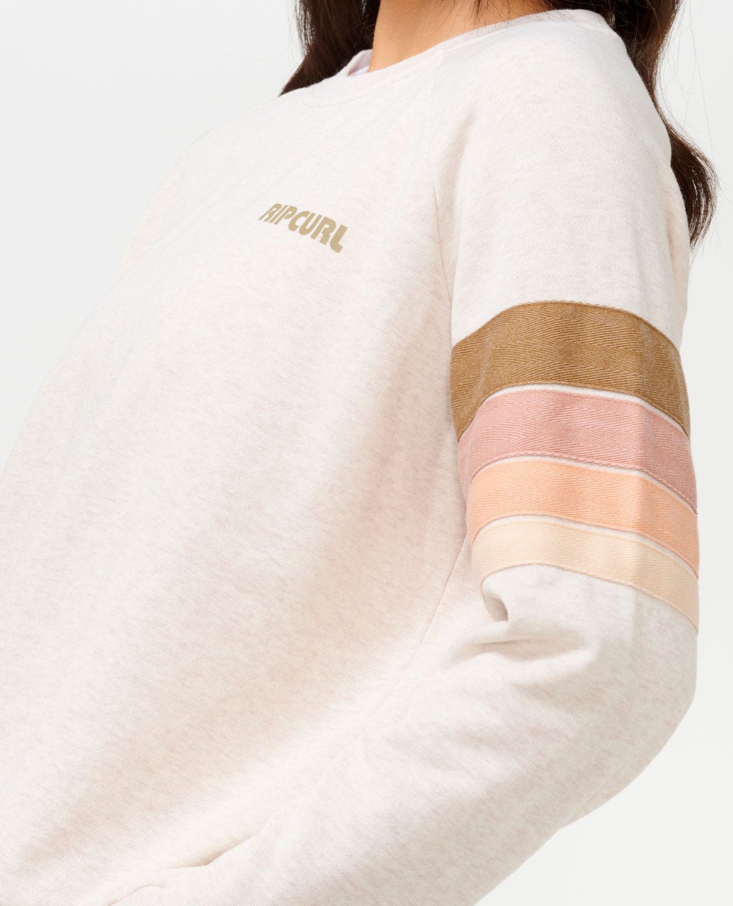 Rip Curl High Tide Raglan Crew 8526-OatmealMarle L