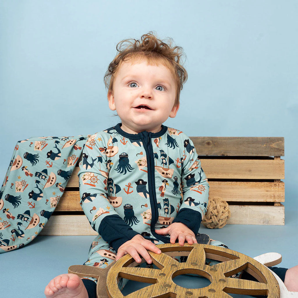 Emerson and Friends Convertible Baby Pajamas PiratesLife 3-6M