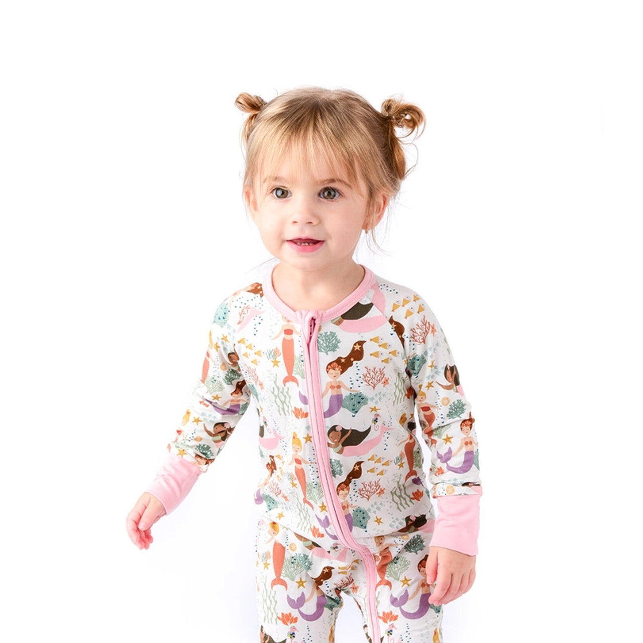 Emerson and Friends Making Waves Mermaids Bamboo Convertible Baby Pajama MakingWaves 3-6M