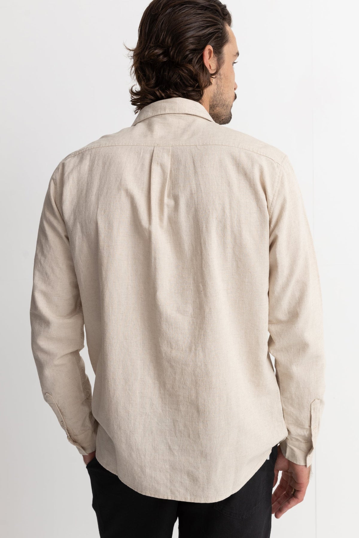 Rhythm Classic Linen LS Shirt SAN S