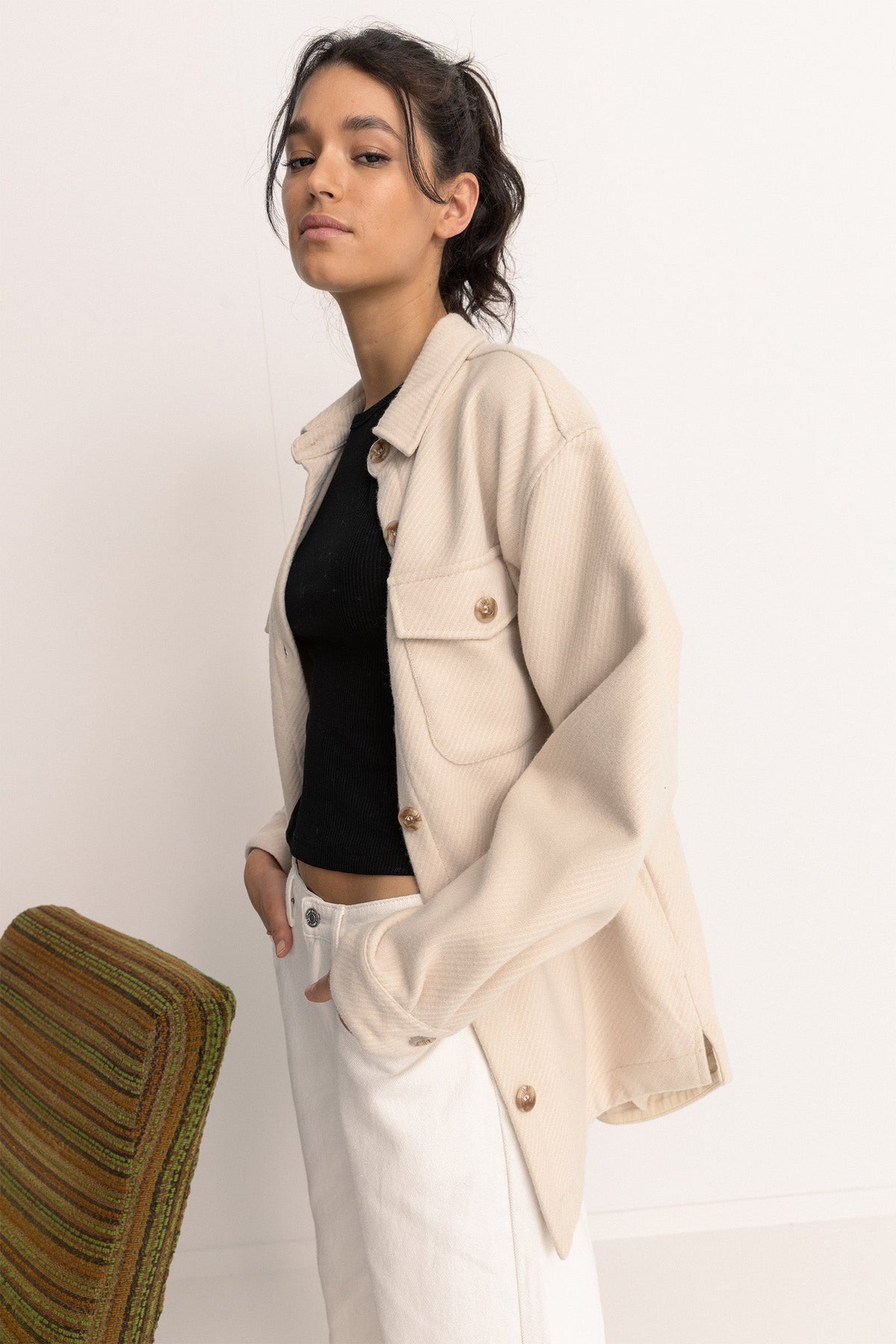 Rhythm Classic Minimal Shacket OAT M