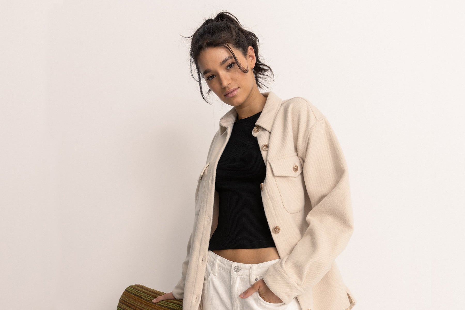 Rhythm Classic Minimal Shacket OAT S