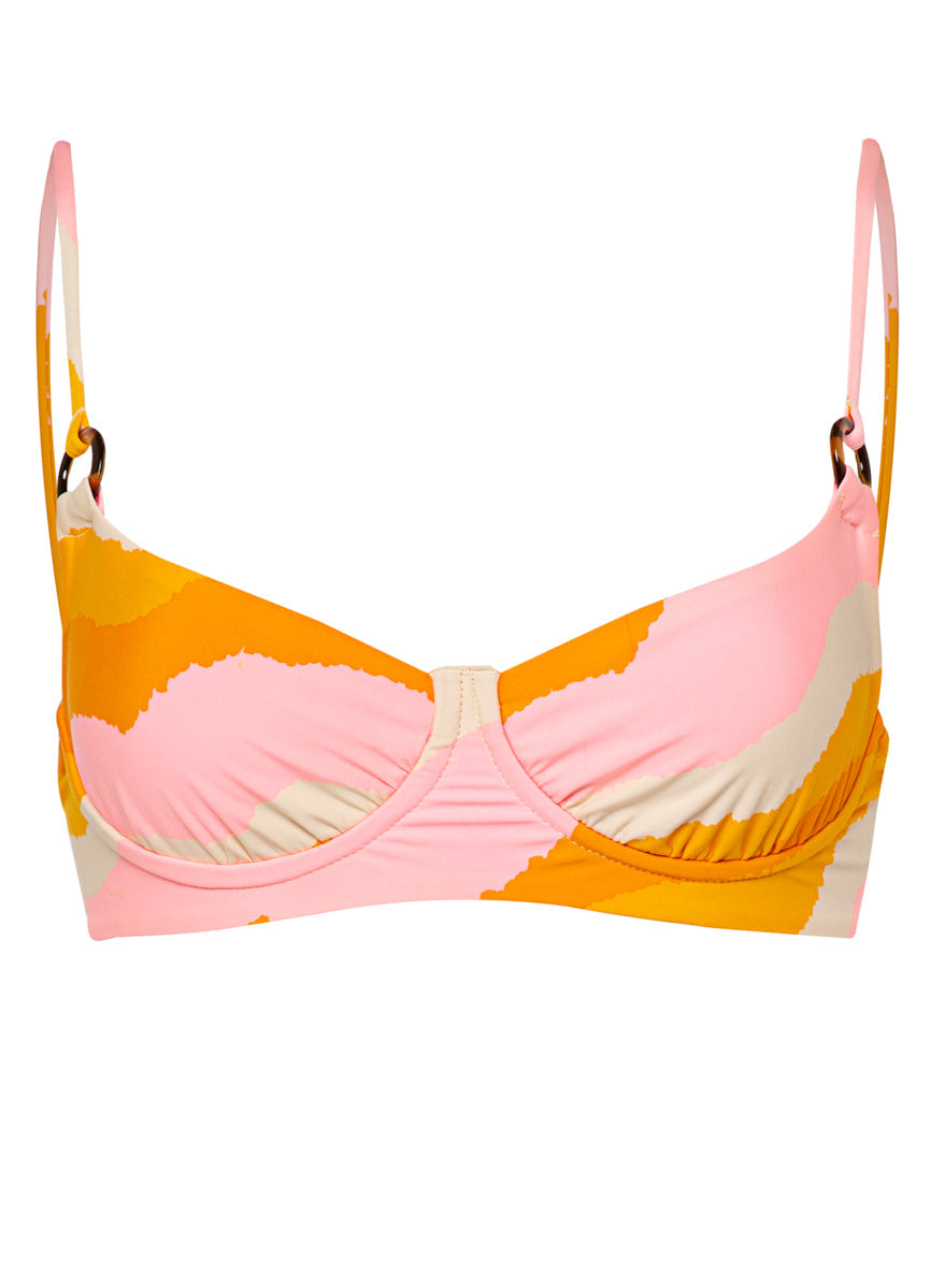 Maaji Paradiso Waves Archer Underwire Bikini Top Pink XL