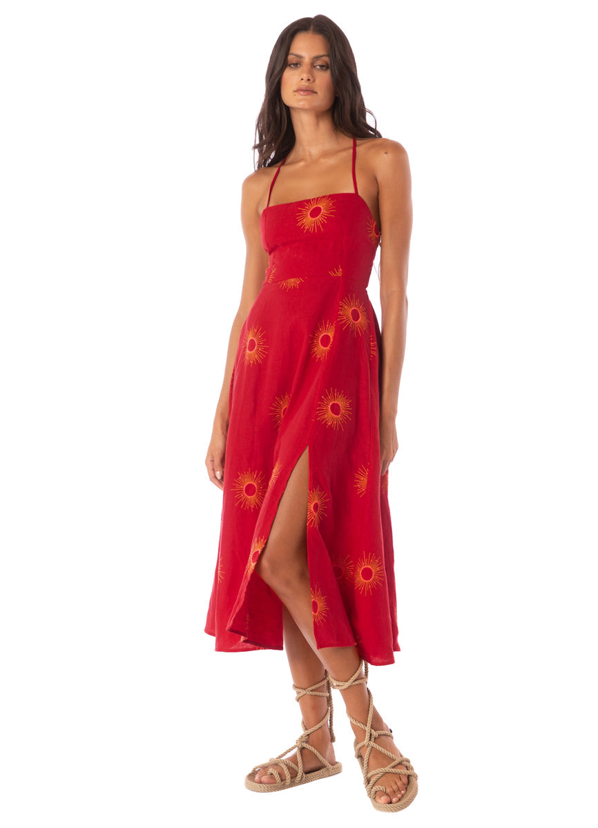 Maaji Eclipse Remi Midi Dress Red LG