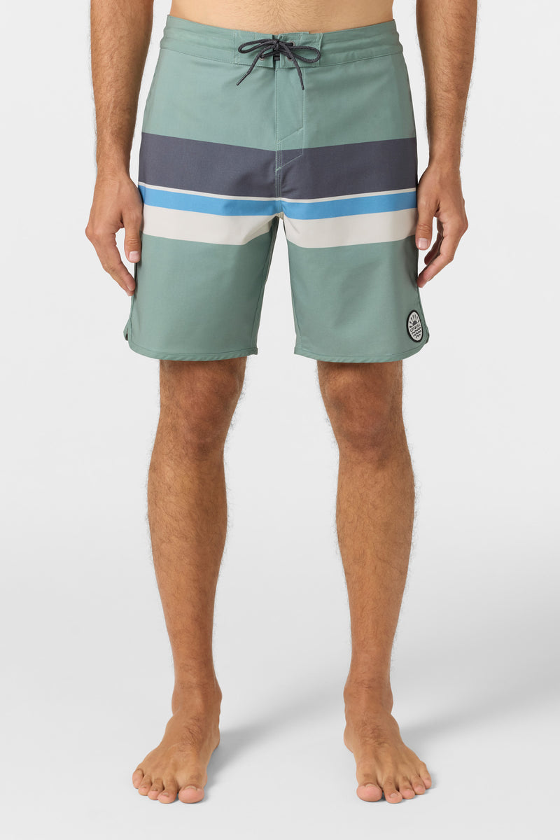 O'Neill Cruzer Stripe Scallop 18in Boardshort SAG 32