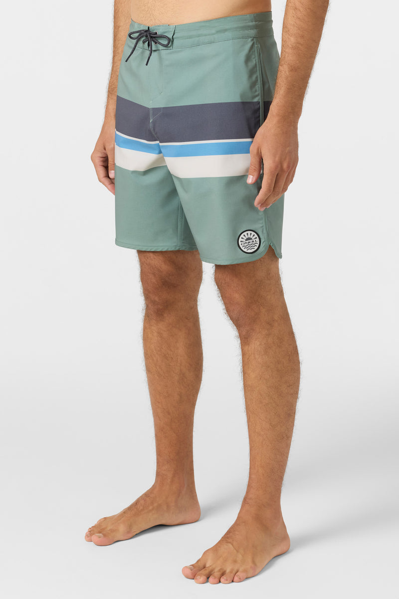 O'Neill Cruzer Stripe Scallop 18in Boardshort SAG 32