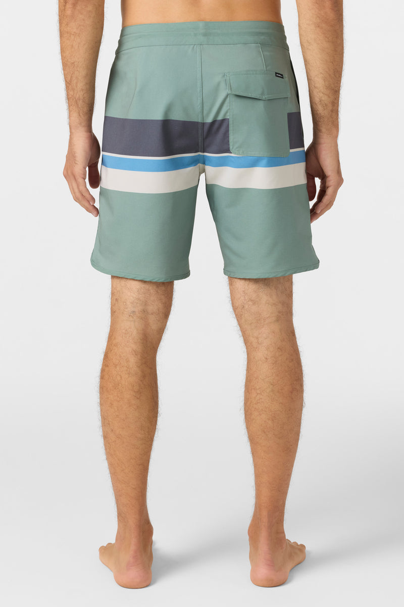 O'Neill Cruzer Stripe Scallop 18in Boardshort SAG 32