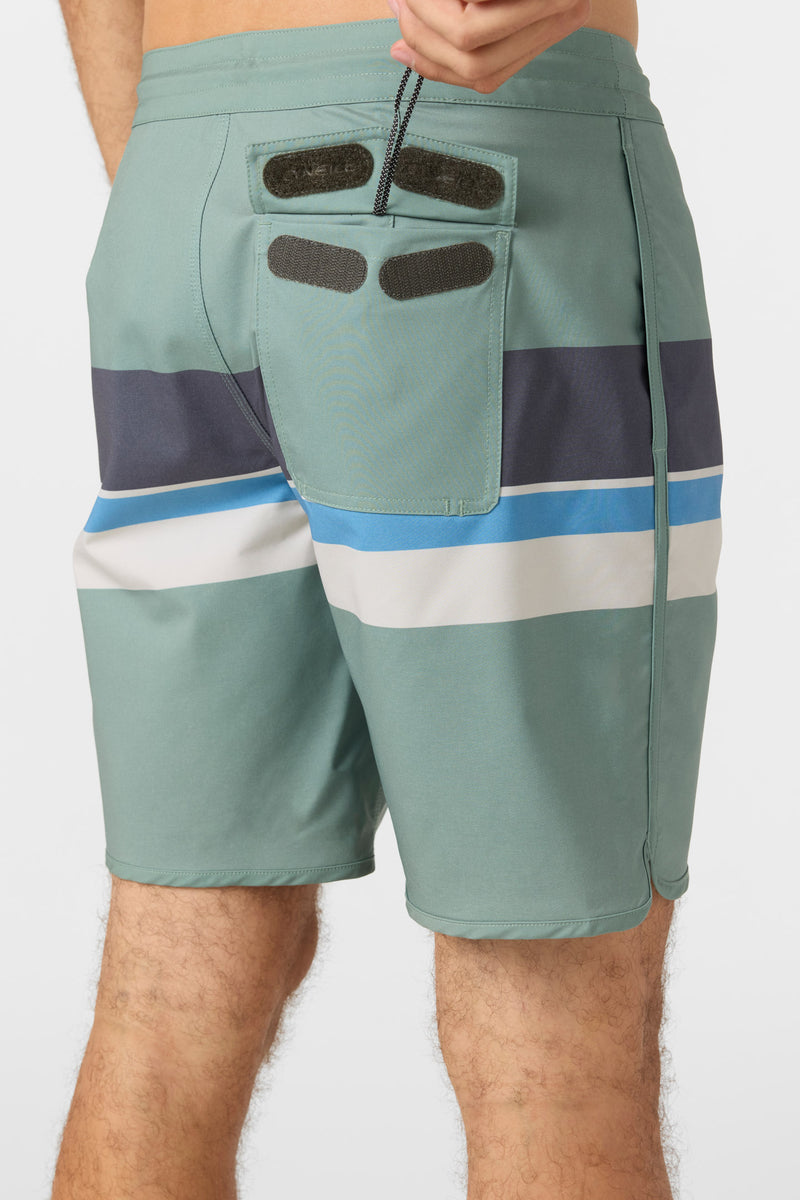 O'Neill Cruzer Stripe Scallop 18in Boardshort SAG 32