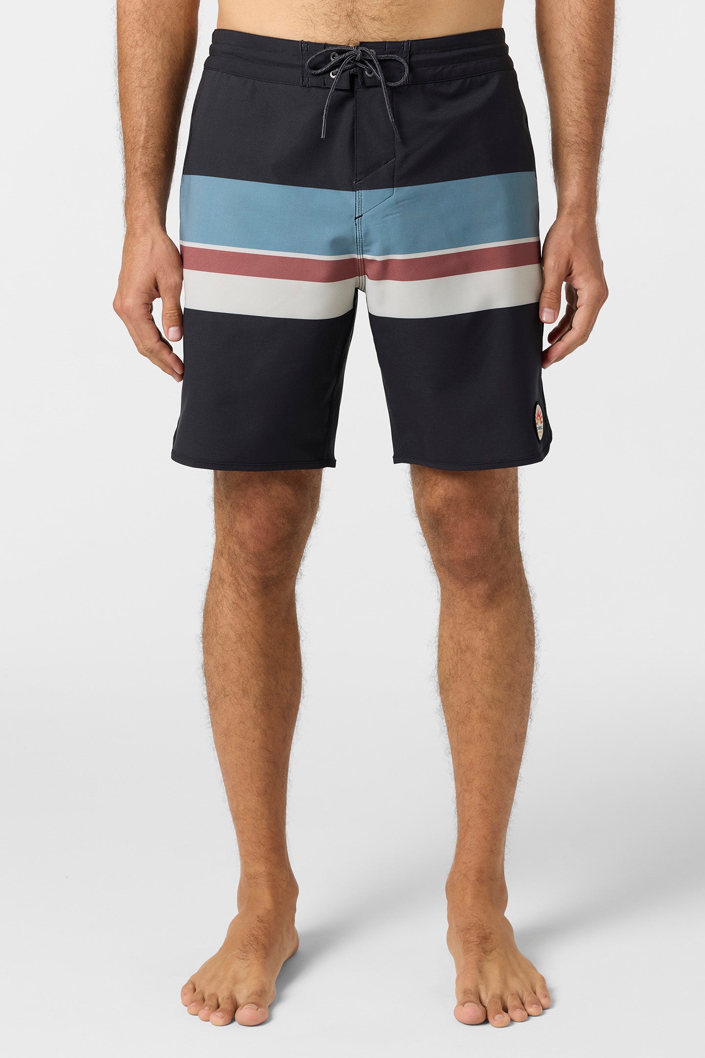 O'Neill Cruzer Stripe Scallop 18in Boardshort BLK 32