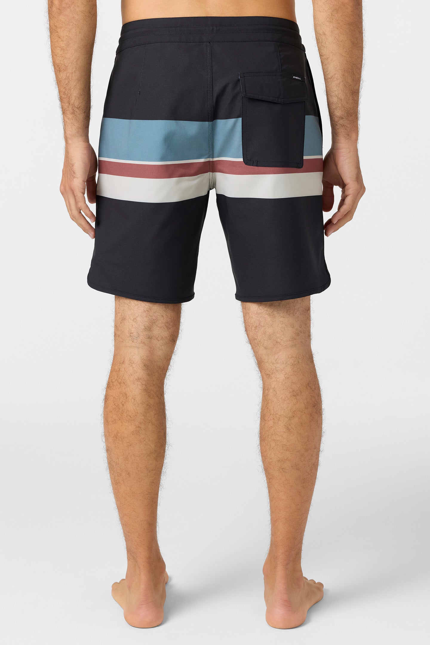 O'Neill Cruzer Stripe Scallop 18in Boardshort BLK 32