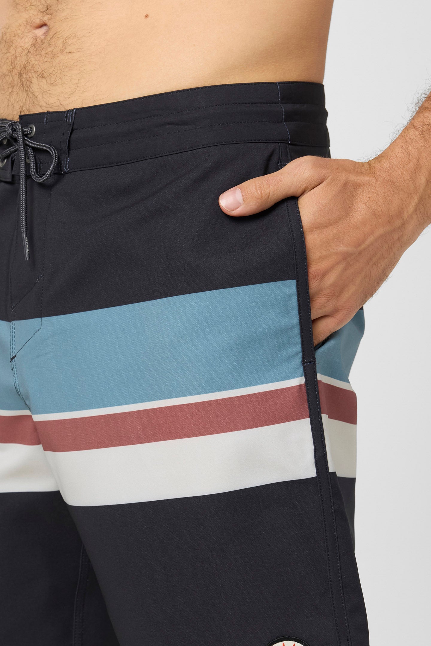 O'Neill Cruzer Stripe Scallop 18in Boardshort BLK 32