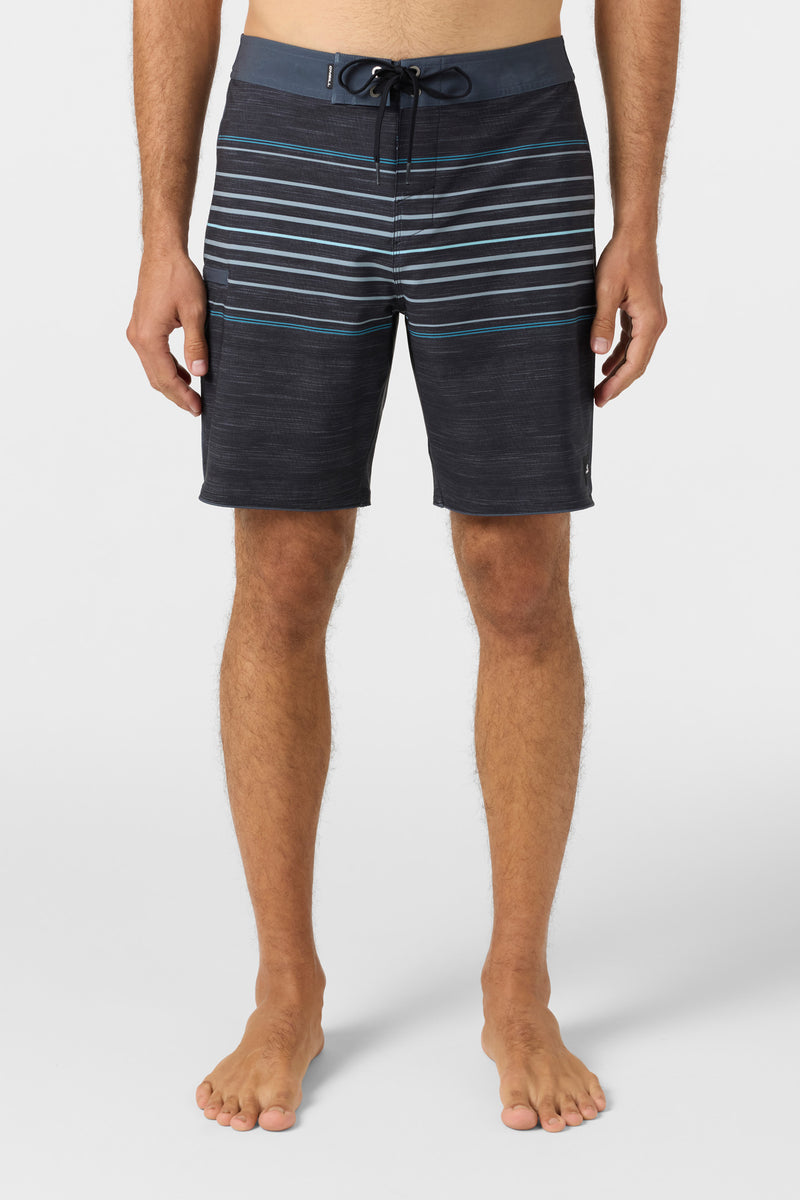O'Neill Hyperfreak Heat Stripe Scallop Boardshort BLK 32